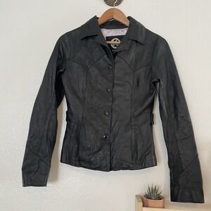 Wilsons‎ Leather Women's Black Long Sleeve Vintage Maxima Jacket XS